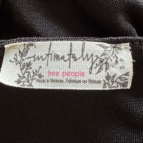 Intimately Free People Women's Turnt Crossover Bodysuit Top Black Size Small - Picture 7 of 10